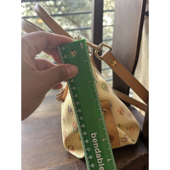 Vintage Dooney & Bourke It Monogram Tassel Tote w/Heart Hangtag 60920 Read PLS - Picture 12 of 14